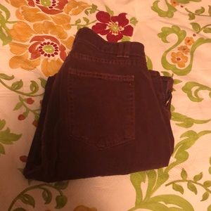 Burgundy American Apparel pants.